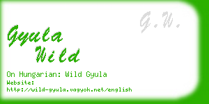 gyula wild business card